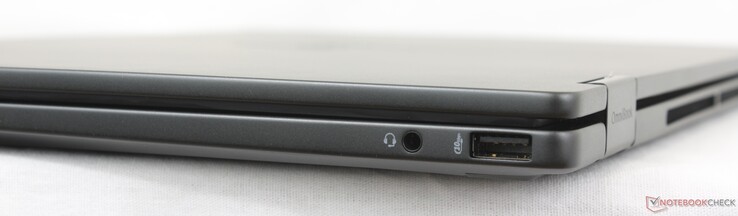 Derecha: auriculares de 3,5 mm, USB-A (10 Gbps)