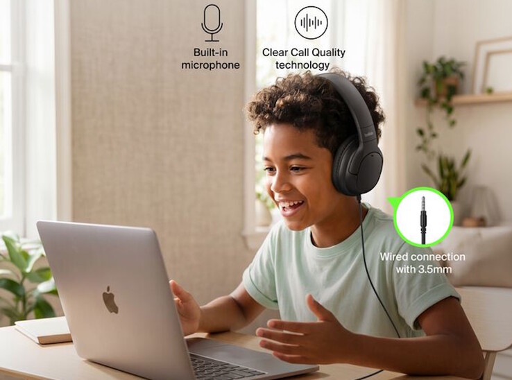 Los auriculares SoundForm Play ANC incluyen un micrófono y se pueden utilizar con un cable de audio.