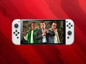 Versión de GTA 5 mostrada en una consola Switch OLED