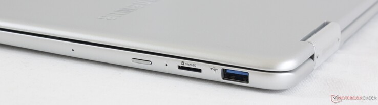 Derecha: Botón de encendido, ranura MicroSD, USB 3.0 Tipo A