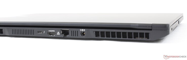 Parte trasera: USB-C con Thunderbolt 4 + DisplayPort, HDMI 2.1, RJ-45 de 2,5 Gbit, adaptador de CA