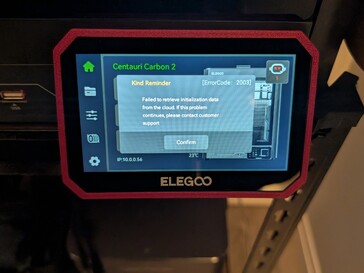 El error de inicialización apareció aleatoriamente dos veces durante el periodo de prueba.