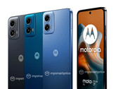 Motorola venderá el Moto G34 5G en al menos tres opciones de color, una de ellas con un acabado de aspecto de cuero. (Fuente de la imagen: MySmartPrice - editado)