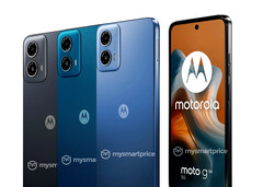 Motorola venderá el Moto G34 5G en al menos tres opciones de color, una de ellas con un acabado de aspecto de cuero. (Fuente de la imagen: MySmartPrice - editado)