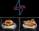 La hamburguesa del Tesla Diner viene con ingredientes orgánicos de granjas locales. (Fuente de la imagen: Tesla)