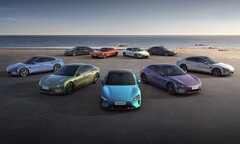 Una colección de berlinas eléctricas Xiaomi SU7 (Fuente de la imagen: Xiaomi)