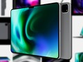 Los renders no oficiales del iPad Pro de 2022 Apple muestran la muesca de la pantalla al frente y al centro. (Fuente de la imagen: @ld_vova - editado)