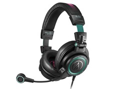 Los auriculares Audio-Technica Hatsune Miku ATH-M50xSTS-USB MIKU están decorados con elementos del diseño de Miku. (Fuente de la imagen: Audio-Technica)