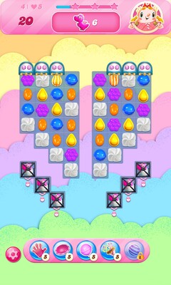 Se muestra el diseño de los niveles de Candy Crush Saga (Fuente de la imagen: Google Play Store)