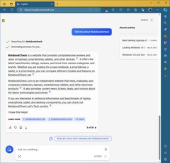 Búsqueda asistida por copiloto en Microsoft Edge 119.0.2151.97 (Fuente: Propia)