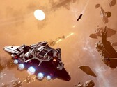 Captura de pantalla de la nave Jump mostrando la batalla espacial