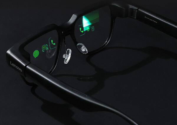 Las gafas Lenovo Visual AI son las primeras en utilizar la tecnología de guía de ondas de difracción de resina. (Fuente de la imagen: Lenovo) 