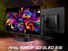 El MAG 322UP QD-OLED E16 contiene el mismo panel Gen 3 QD-OLED que el MAG 321UP del año pasado. (Fuente de la imagen: MSI)
