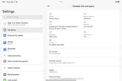 Software de la Xiaomi Pad 8