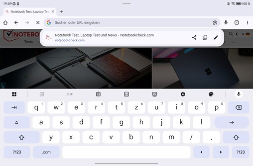 Teclado apaisado