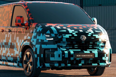 VW planea lanzar su Transporter T7 de próxima generación como un pick-up eléctrico junto a las versiones PHEV y diésel. (Fuente de la imagen: Volkswagen Alemania)