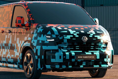 VW planea lanzar su Transporter T7 de próxima generación como un pick-up eléctrico junto a las versiones PHEV y diésel. (Fuente de la imagen: Volkswagen Alemania)