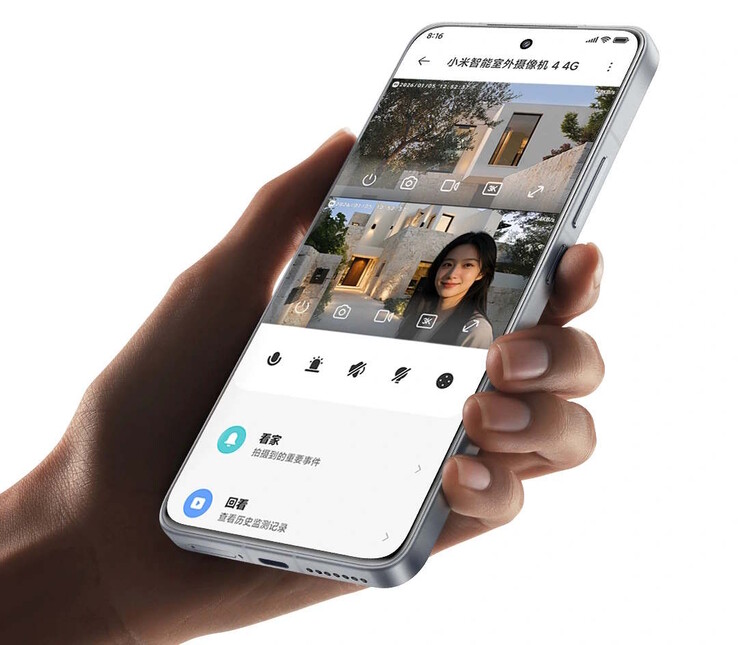 La Xiaomi Smart Outdoor Camera 4 4G Dual-Camera Edition se puede controlar a través de la aplicación de Xiaomi. (Fuente de la imagen: Xiaomi)