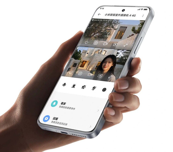 La Xiaomi Smart Outdoor Camera 4 4G Dual-Camera Edition se puede controlar a través de la aplicación de Xiaomi. (Fuente de la imagen: Xiaomi)