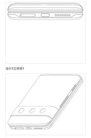 Patente de teléfono plegable de Xiaomi. (Fuente de la imagen: CNIPA vía MySmartPrice)