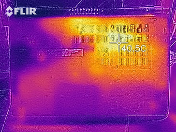 Distribución de calor bajo carga - lado inferior