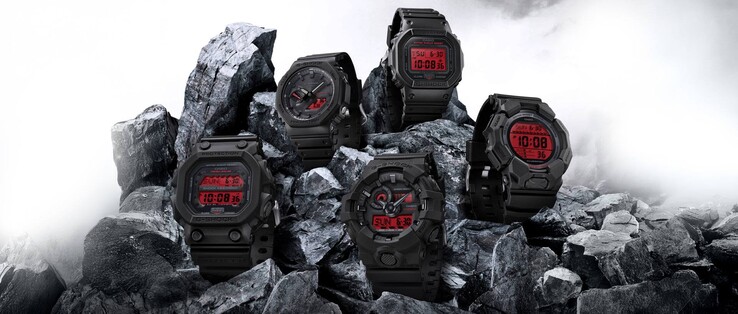 La serie Casio Black and Bold Red incluye cinco relojes. (Fuente de la imagen: Casio)