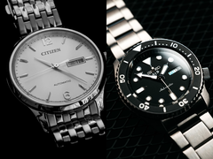 Un Citizen y un reloj Seiko
