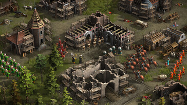Una imagen que muestra una ciudad en Cossacks 3.
