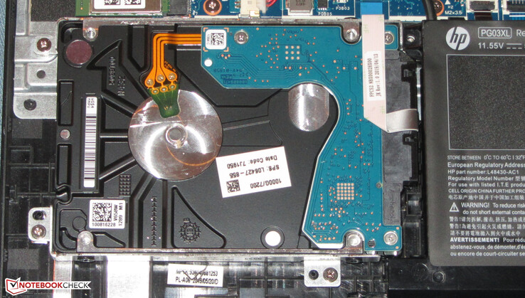 HP también incluye un disco duro de 1 TB de 2,5 pulgadas.