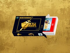 Se muestra la caja del juego de N64 incluida como bonificación por reservar el remake de Zelda: Ocarina of Time