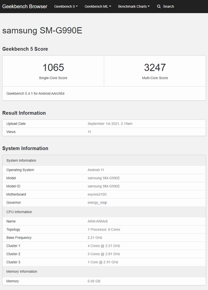 (Fuente de la imagen: Geekbench)