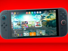 Nintendo Switch 2 con Legend of Zelda: Tears of the Kingdom de fondo. (Fuente de la imagen: Nash Weedle en X)