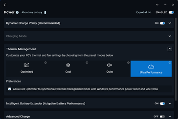 Configuración del perfil de energía de Dell Optimizer