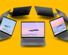 Los Chromebooks fabricados bajo la nueva iniciativa de Google Chromebook Plus tienen especificaciones más potentes de lo que suele ser habitual en el mundo ChromeOS. (Imagen: Google Chrome, logotipos de Intel, AMD y Ryzen, con modificaciones)