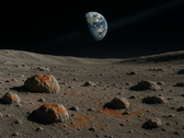 Se forma óxido en la Luna, causado por las partículas de oxígeno de la atmósfera terrestre que llegan a su superficie a través del llamado Viento de la Tierra. (Fuente de la imagen: OpenAI)