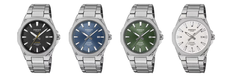 De izquierda a derecha: los relojes Casio Edifice EFR-SE108D-1A, EFR-SE108D-2A, EFR-SE108D-3A y EFR-SE108D-7A