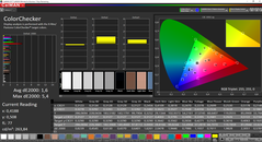 CalMAN ColorChecker calibrado (espacio de color de destino sRGB)