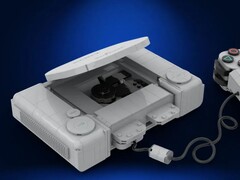 Una captura de pantalla de la consola Sony PlayStation 1 de Lego Ideas con su mando