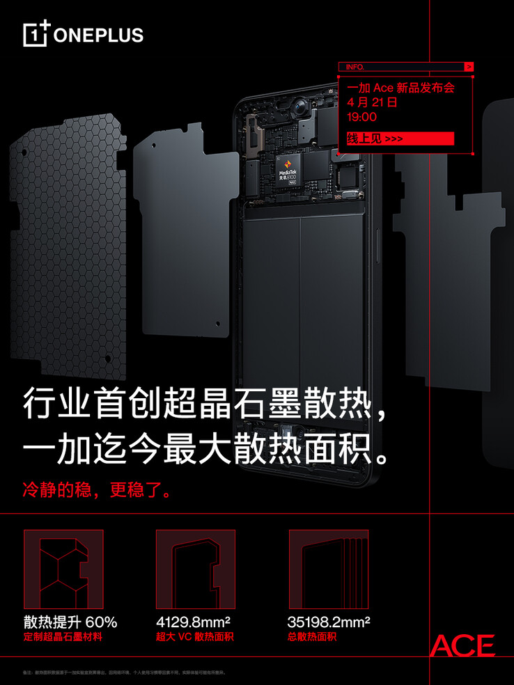 OnePlus promociona el Ace desde dentro. (Fuente: OnePlus vía Weibo)