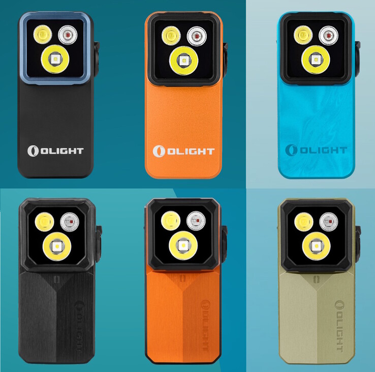 El Olight Oclip 2 Pro (arriba) está disponible en negro, naranja o azul marea, mientras que el Oclip 2 Ultra (abajo) está disponible en negro ónix, naranja ámbar o verde oliva.