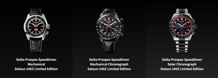 Los relojes Seiko Prospex Speedtimer Datsun 240X Edición Limitada. (Fuente de la imagen: Seiko)