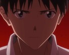 Una captura de pantalla de Shinji Ikari del tráiler de Evangelion 3.01.01 Thrice Upon a Time.