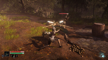 Una imagen que muestra un combate en Steelrising.