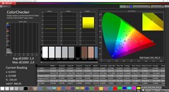 CalMAN ColorChecker (espacio de color de destino DCI-P3)