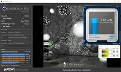 Información del sistema durante un benchmark Cinebench R15 Multi 64Bit