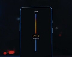 OnePlus se burla de la interfaz de la pantalla siempre activa con una delgada línea de gradiente que recorre el centro de la pantalla. (Fuente de la imagen: OnePlus)