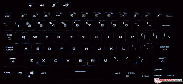 El teclado del Asus ROG Flow X13 (retroiluminado)