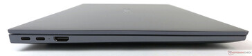 Izquierda: 2x USB-C (admite carga de 20 V/3,25 A, transferencia de datos y DisplayPort), 1x HDMI 2.0
