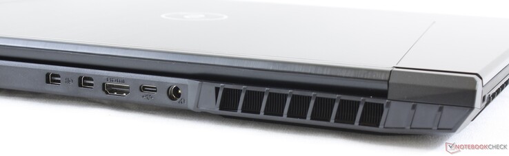 Trasero: 2 x Mini DisplayPort 1.4, HDMI 2.0, USB 3.0 Type-C, entrada de CC