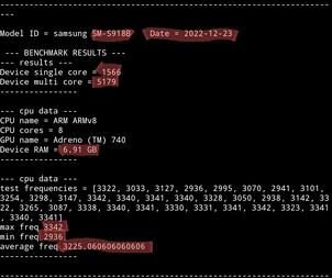 Galaxy S23 Ultra. (Fuente de la imagen: Geekbench vía @ruiz25782678)